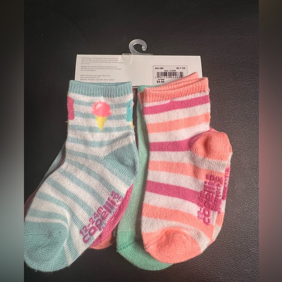 Capelli of New York Kids NWT 6-pack baby and toddler girl socks - Picture 2 of 9